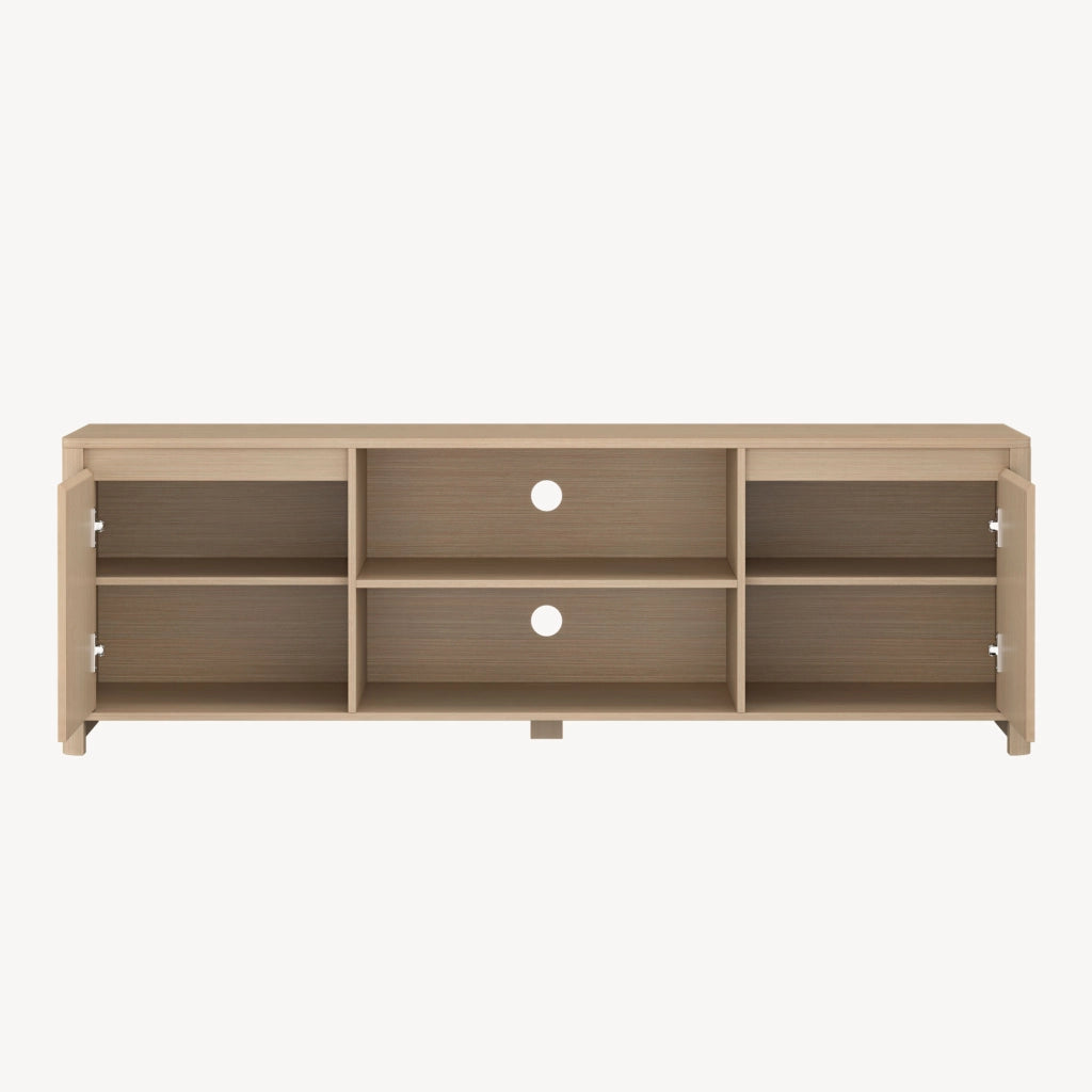 Mobile Porta TV Takranmaa a 2 Ante e Vani Aperti 150x40x50 cm - Effetto Rovere [en.casa]