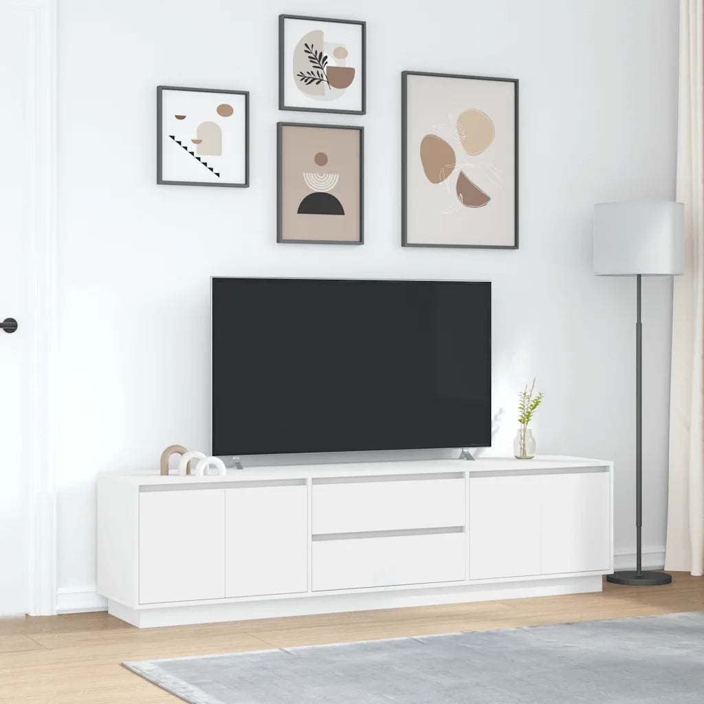 Mobile Porta TV con Luci LED Bianco 193,5x41x50 cm 3328435