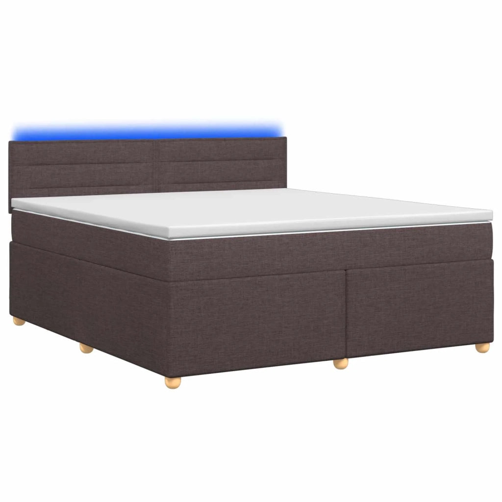 Letto box spring con materasso Marrone Scuro 140 x 200 cm 3452432