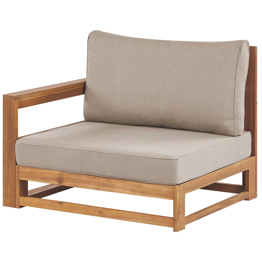 Set da giardino 2 posti in legno di acacia chiaro lato destro moderno elegante