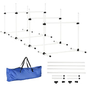 Set Agility per Cani ¨C zephmum ¨C 4 Ostacoli Regolabili in Plastica Bianco