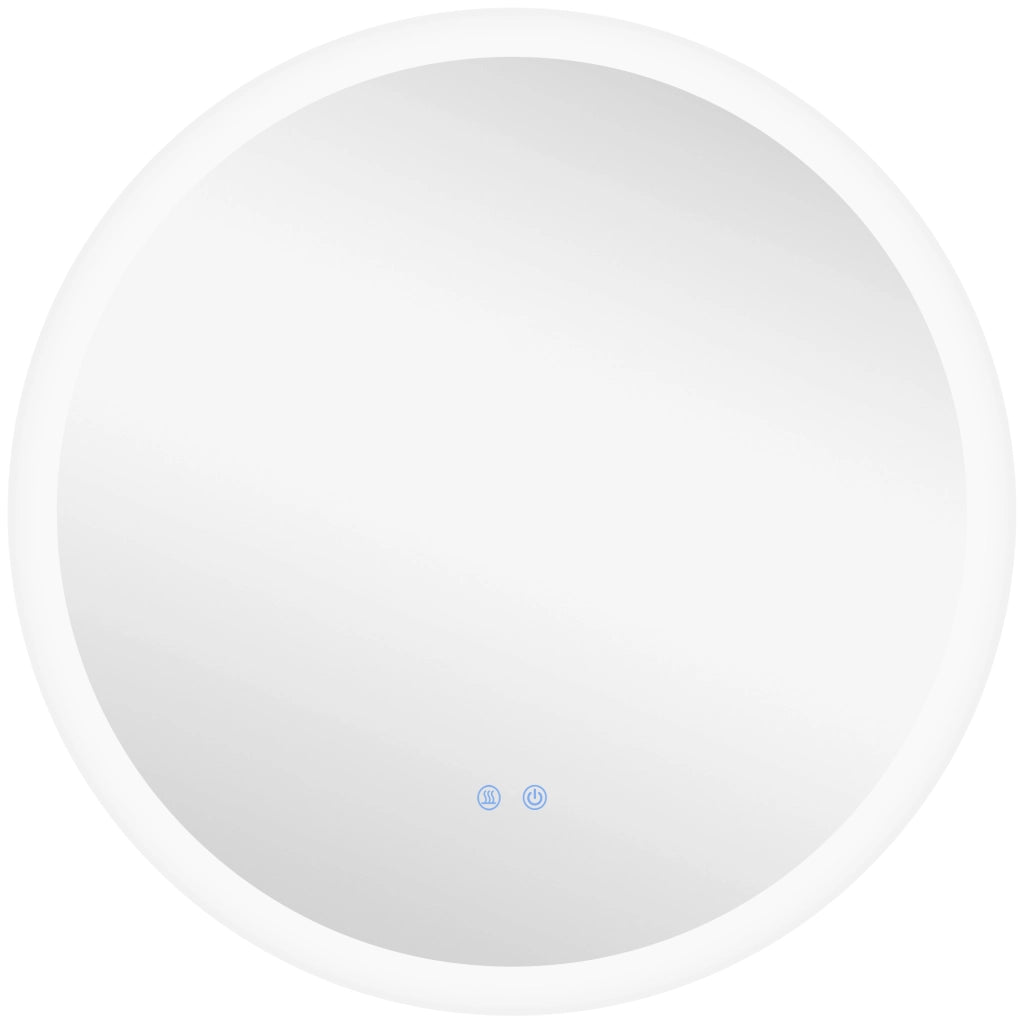 Specchio da Bagno con Luci LED Antivaho 70x70cm ¨C zephmum ¨C Bianco