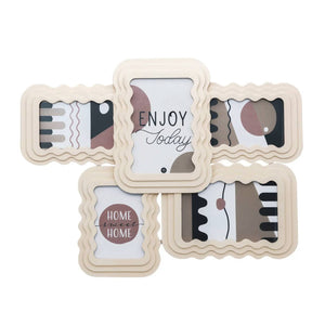 Portafoto in legno bianco per 5 foto