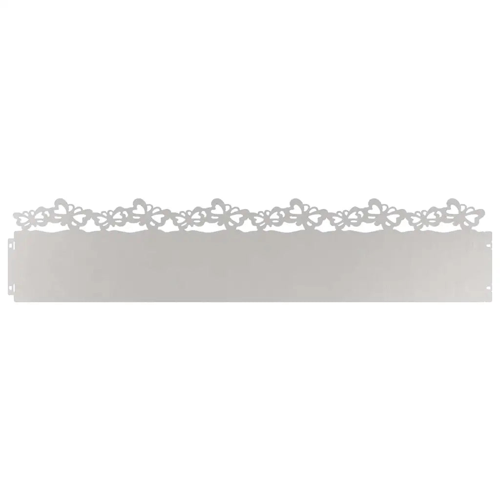 Bordure per prato 10 pz 103 x 0,05 x 22 cm Acciaio Inox Argento 874819