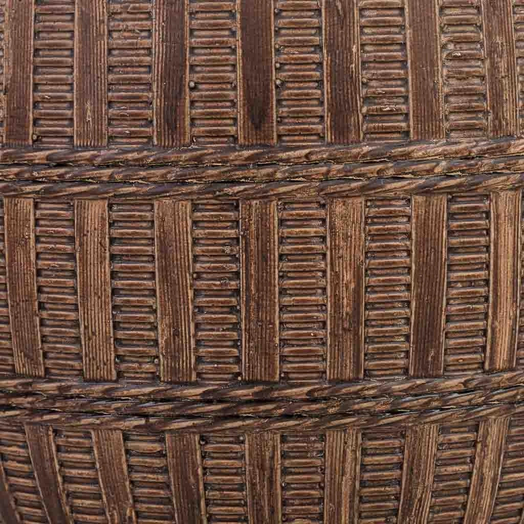 Vaso fibra di vetro marrone rossastro 27x27x23,5 cm