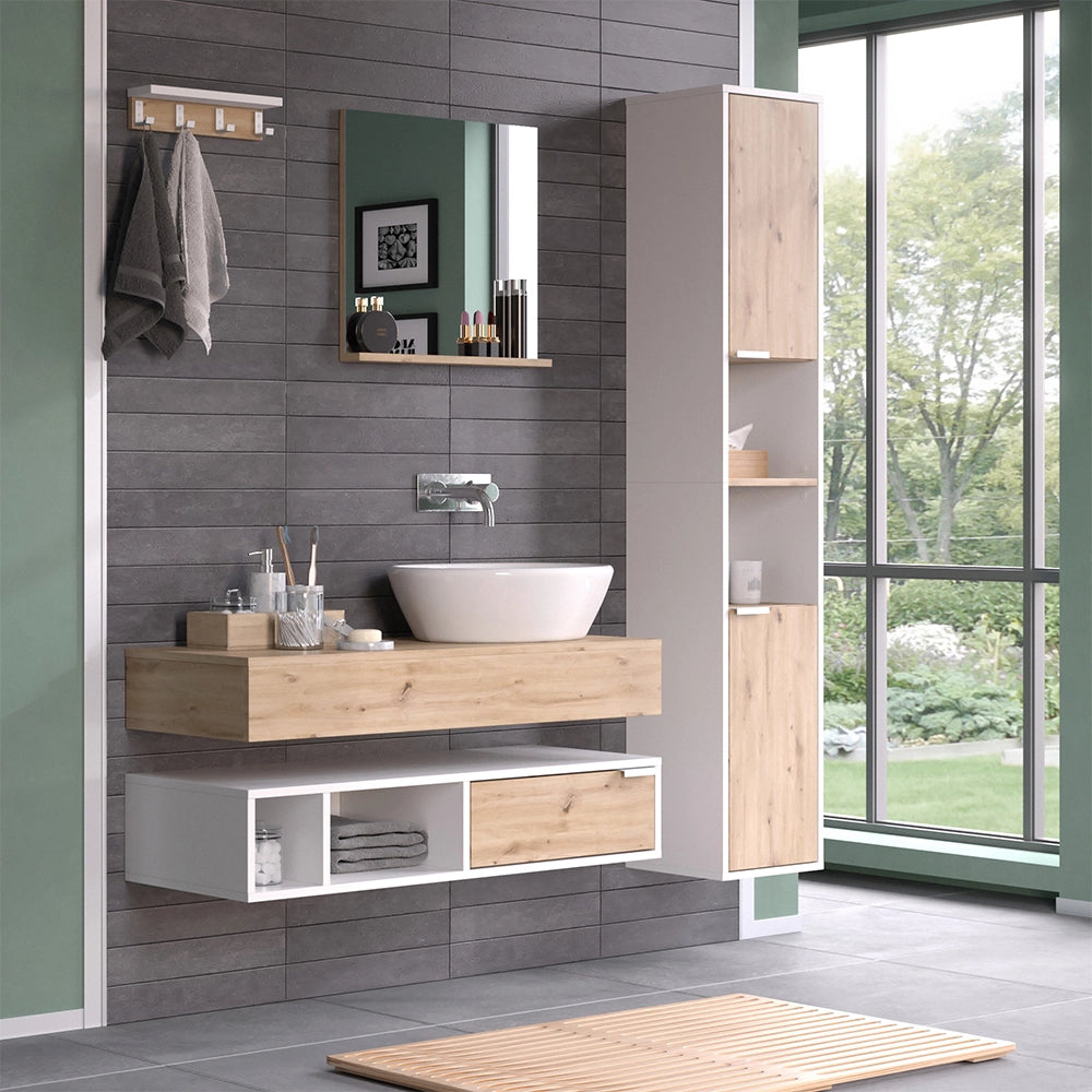 Vicco Set di mobili da bagno Bianco 5 parti