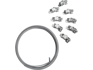 kit nastro a fascetta w2 mm. 9x3 mt. + 8 ganci cod:ferx.vit54573