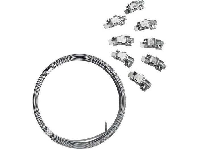 kit nastro a fascetta w2 mm. 9x3 mt. + 8 ganci cod:ferx.vit54573