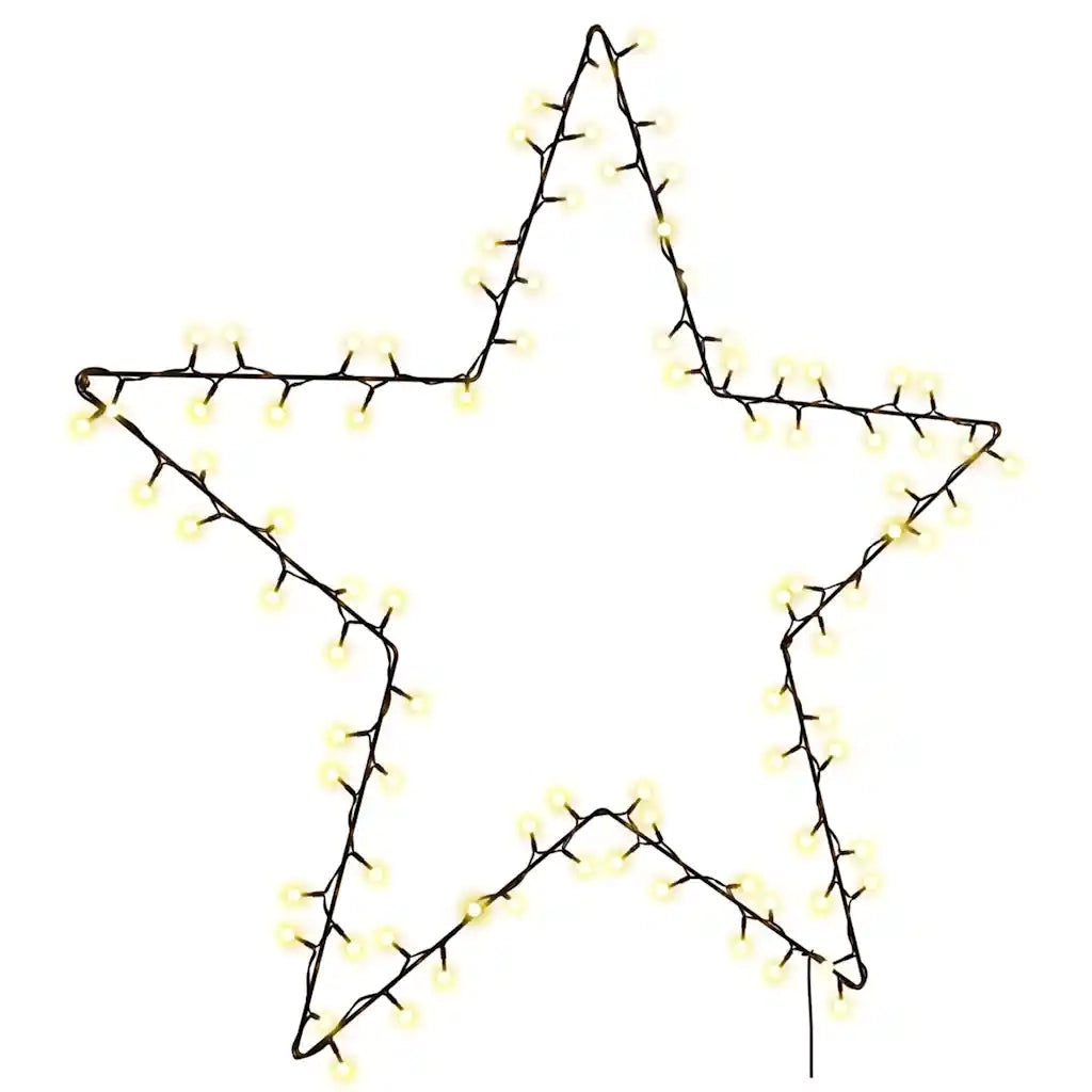 Luci di Natale Stella Silhouette 115 LED Bianco Caldo