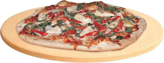 Pietra per pizza a forma rotonda 42 cm - Ideale per la cottura di pizze e pane