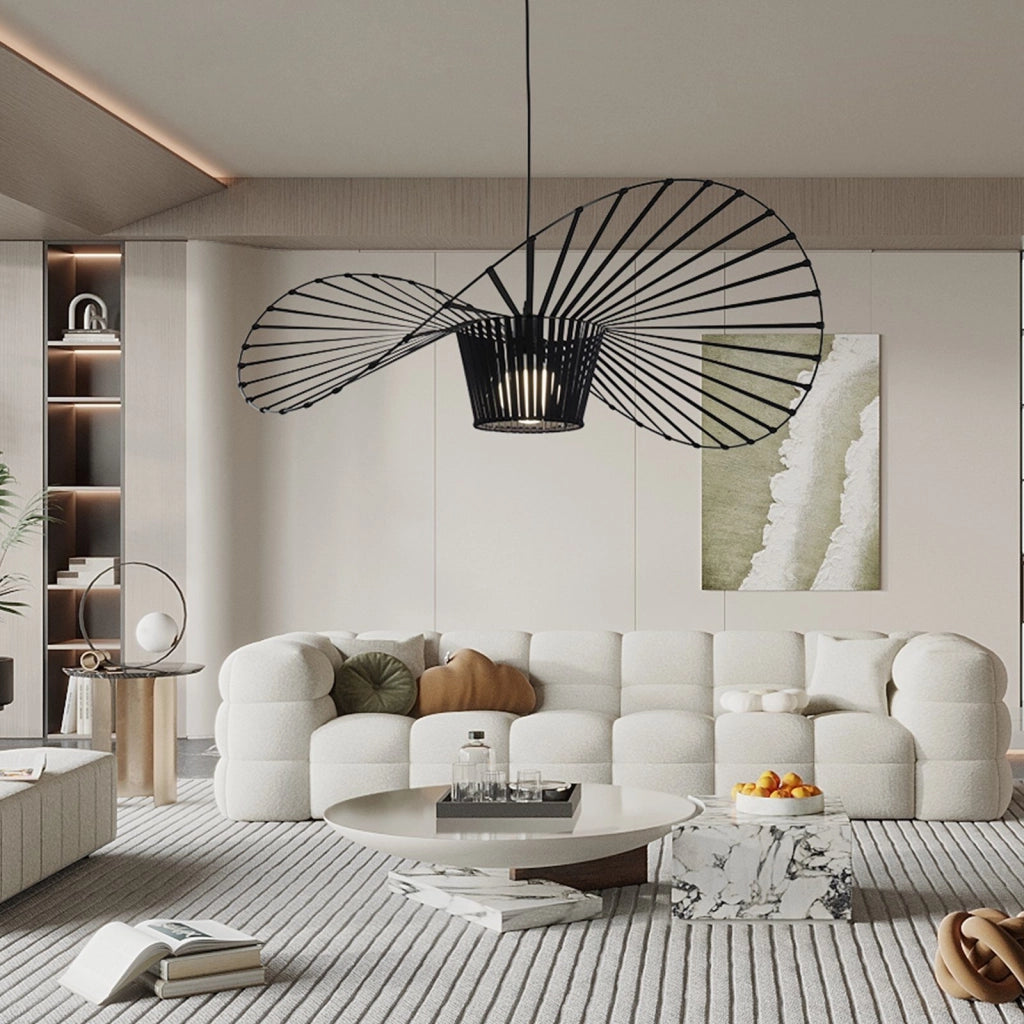 ZMH Lampada a Sospensione Moderna a LED Nero E27 120 cm per Sala da Pranzo