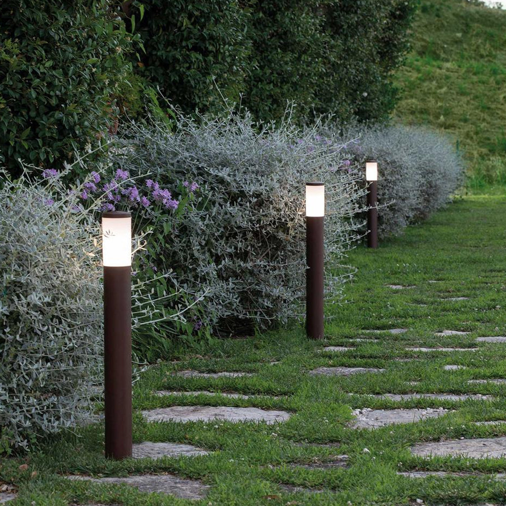 Palo Basso Moderno Panama Alluminio Ruggine-Corten 1 Luce E27 300Cm