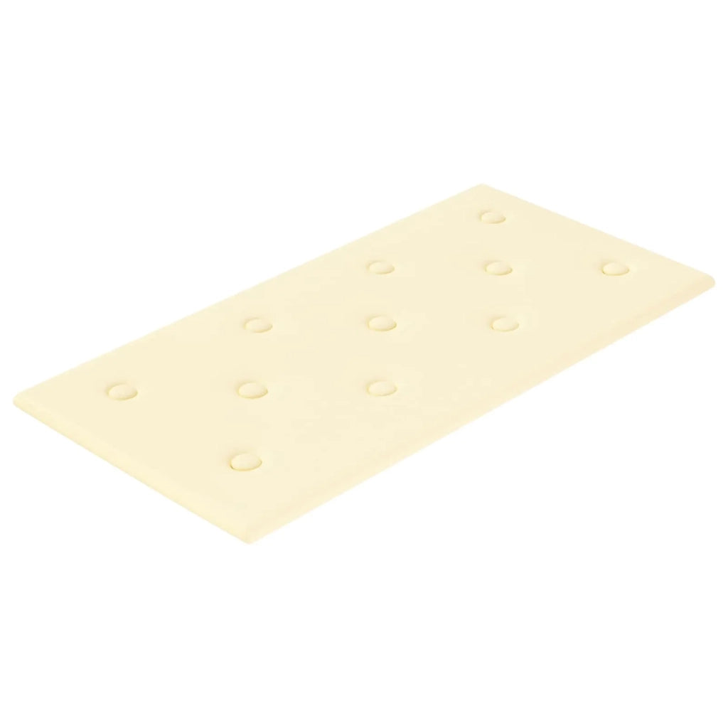 Testiera da Parete 12 pcs Crema 60 x 30 cm Pelle Sintetica