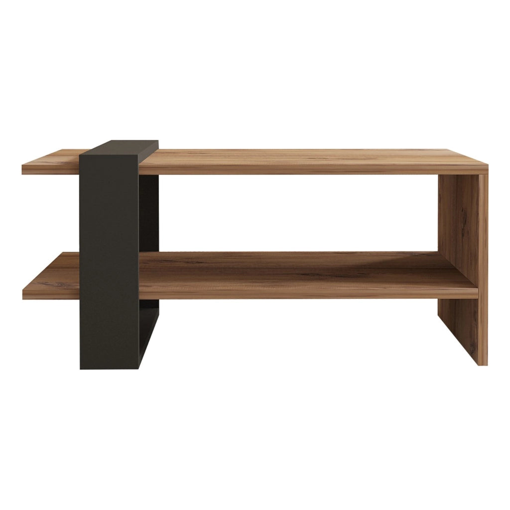 Cigliano, Tavolino da Salotto un Vano, 80x55x35h cm Marrone Rovere