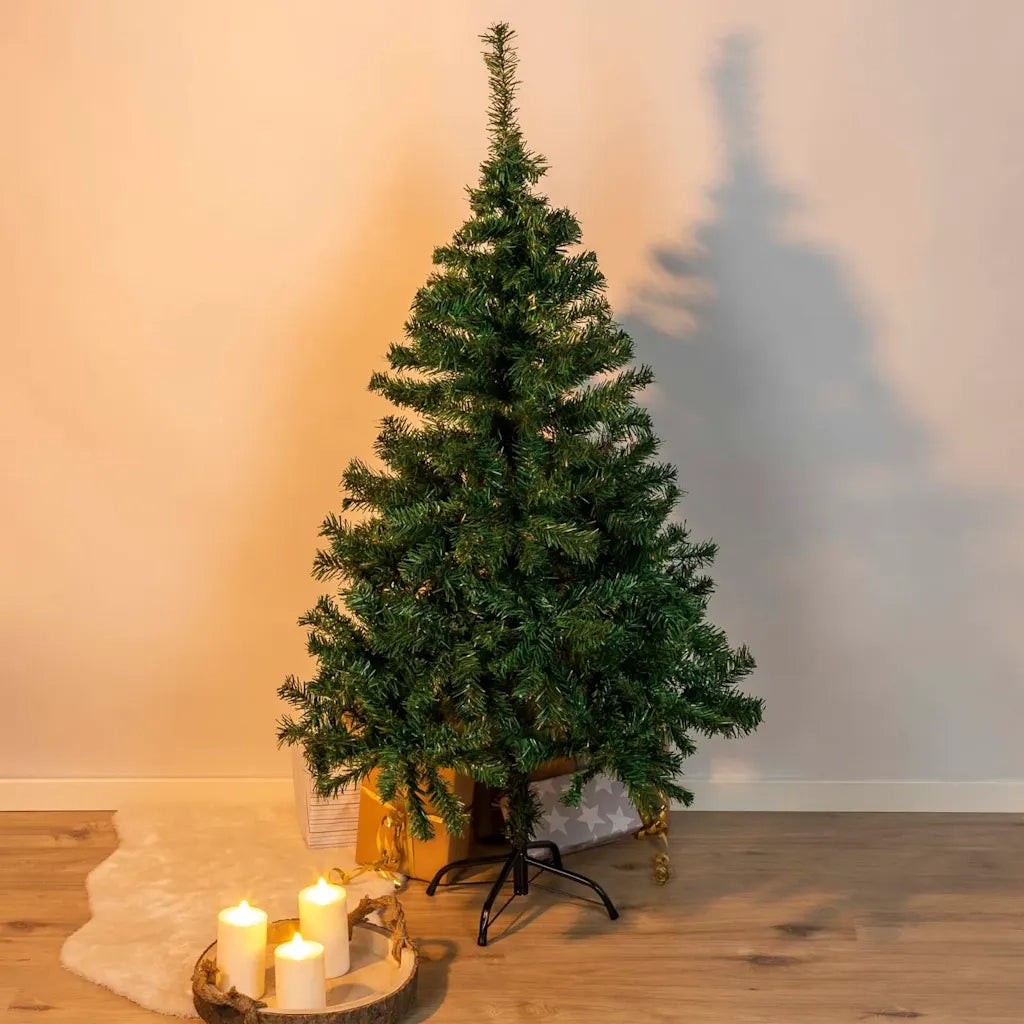 HI Albero di Natale con Supporto in Metallo Verde 150 cm 438381