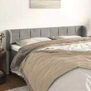 Testiera ad Orecchio Grigio Chiaro 163x23x78/88 cm in Velluto 3117198