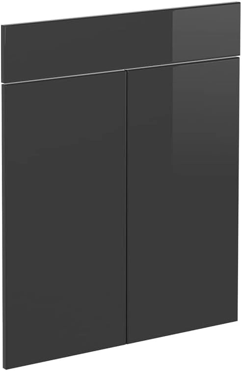 Frontale cucina R-Line, Antracite lucido, 59.2 x 70.8 cm frontale del mobile per mobile base con cassetti