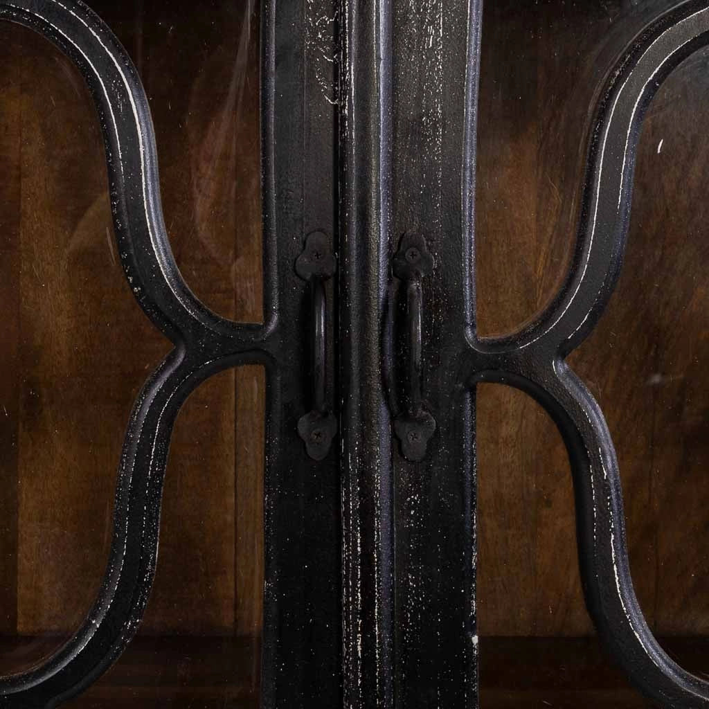 Vetrina in legno nero 100x45x204h