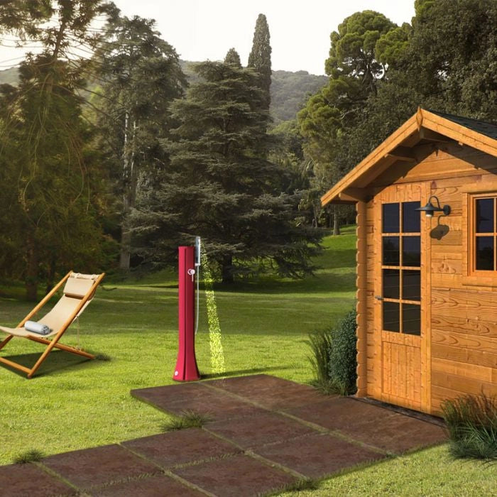 Doccia solare da esterno HAPPY GO 19 LITRI in polietilene, con doccetta mobile - Doccia Solare Da Esterno Happy Go 19 Litri In Polietilene, Con Doccetta Mobile Colore Rosso