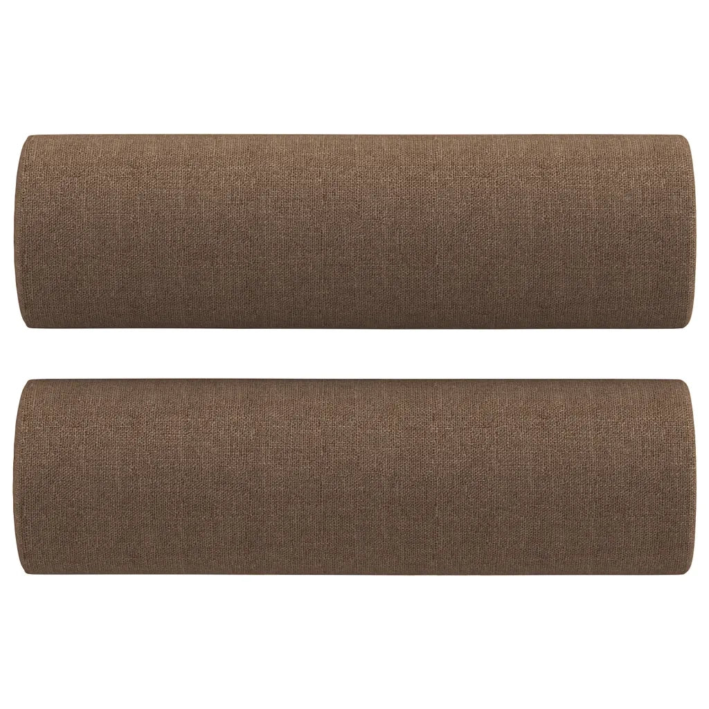 Cuscini Decorativi 2 pz Marrone ?15x50 cm in Tessuto CFW7430266