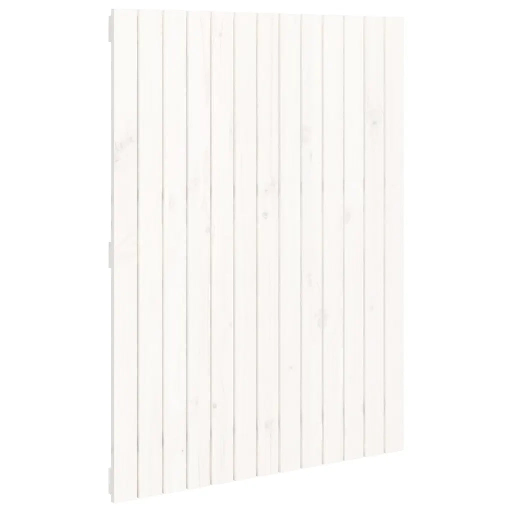 Testiera da Parete Bianca 82,5x3x110 cm Legno Massello di Pino 824954