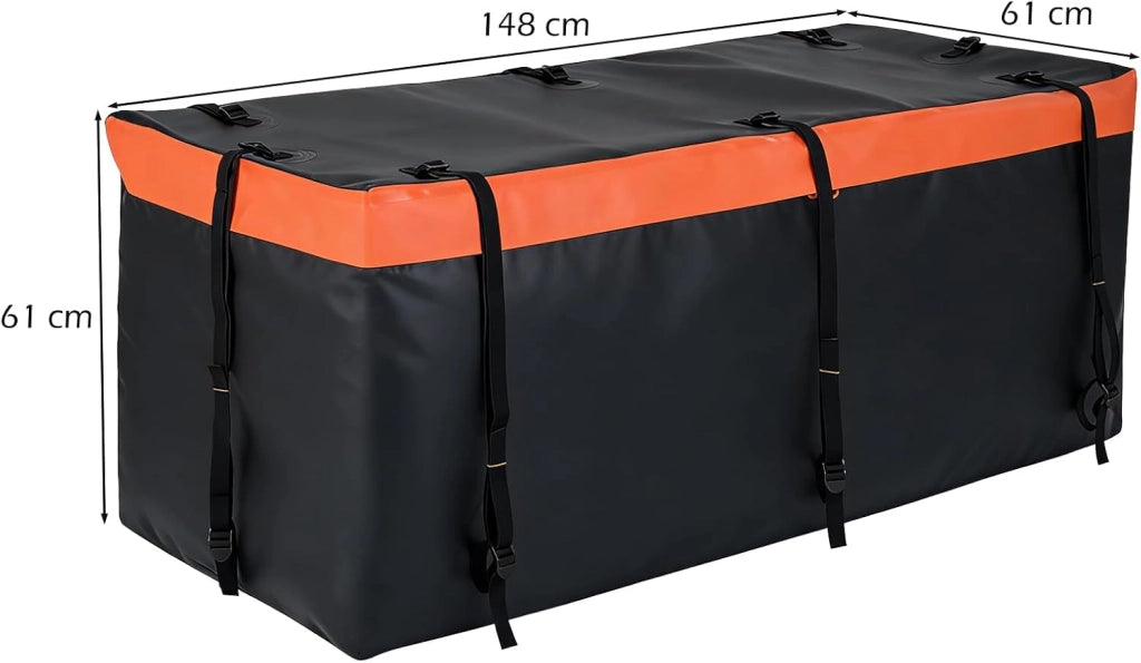 Borsa da Carico, Organizer Bagagliaio Auto in PVC Impermeabile con Cinghie Rinforzate e Sacca Portaoggetti, Borsa da Trasporto Pieghevole per Viaggio e Campeggio (550L| 148 x 61 x 61 cm)