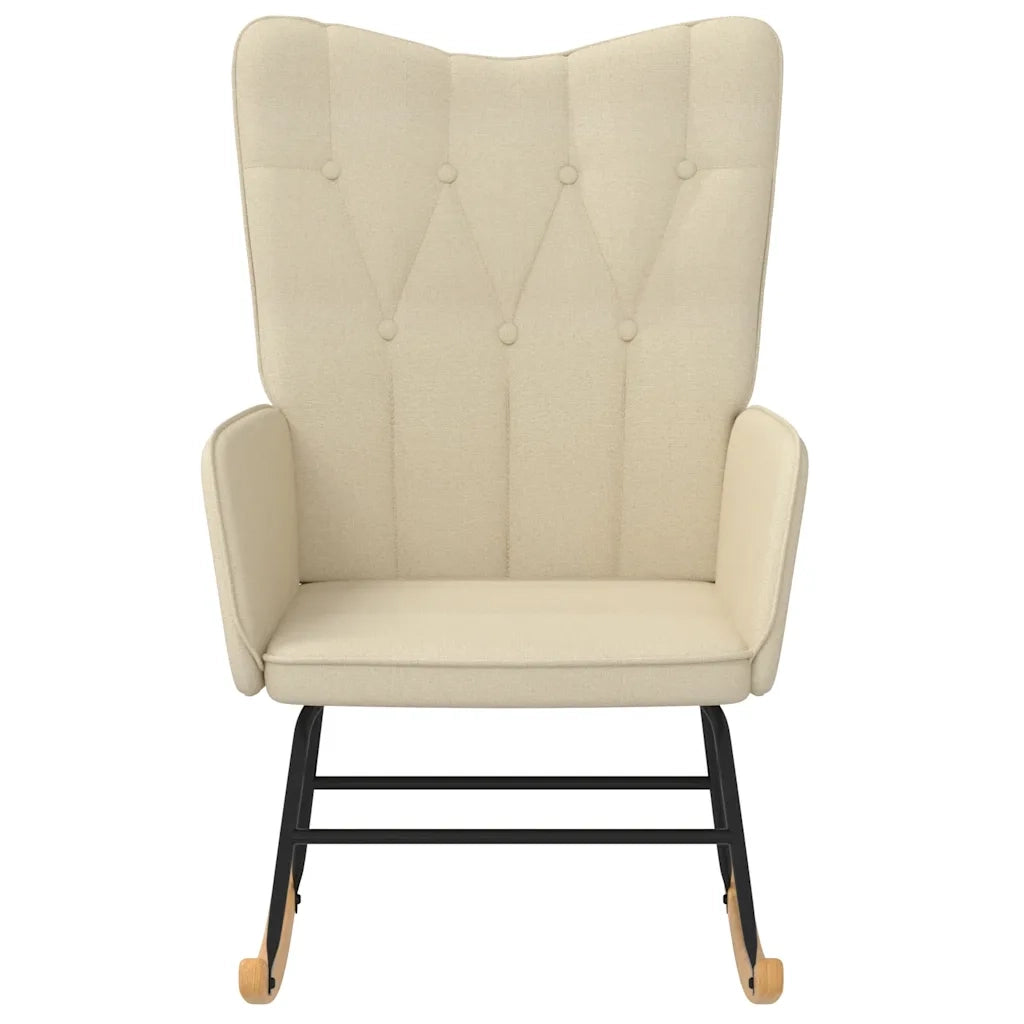 Sedia a Dondolo Crema in Tessuto CFW4774072