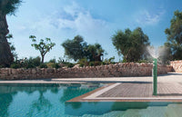 Doccia Solare da Esterno con Nebulizzatore Miscelatore e Doccetta Mobile Arkema Jolly Go Blu