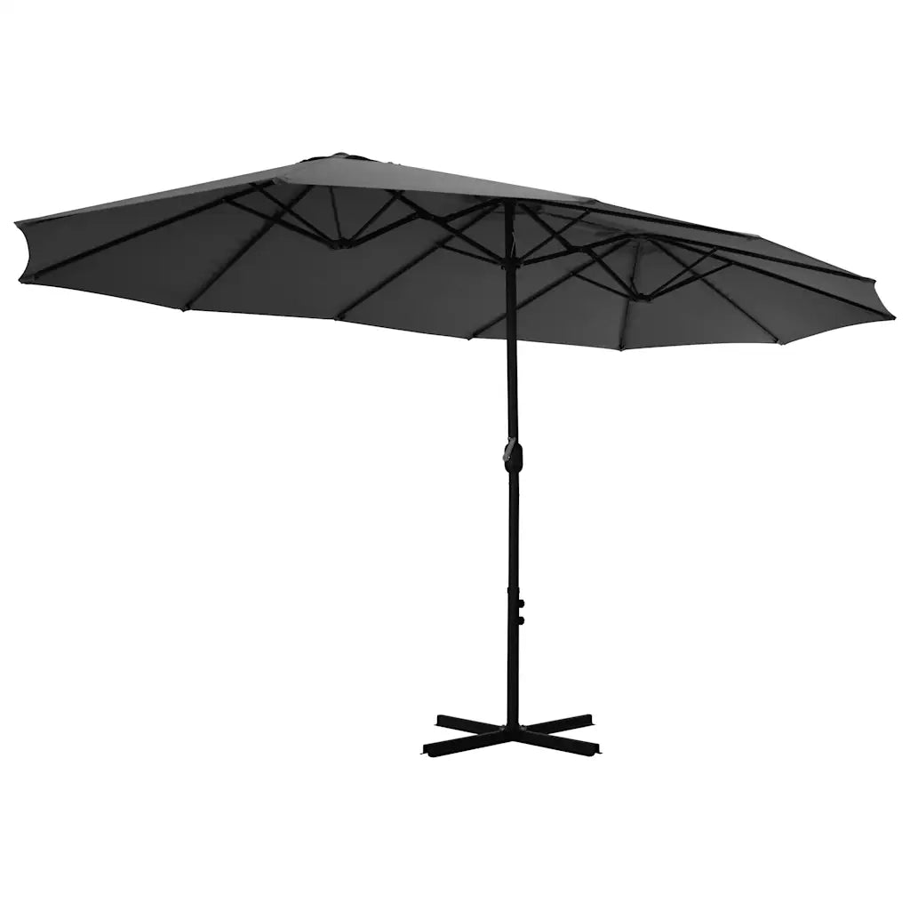Ombrellone da Esterni con Palo in Alluminio 460x270cm Antracite 44869