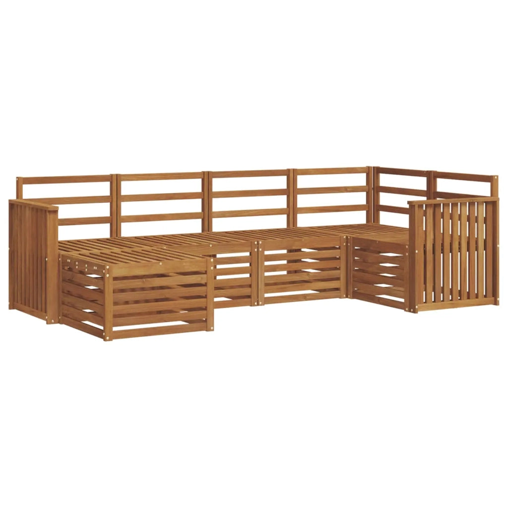 Set divani 6 pcs Naturale Legno di Acacia Massello 3375084