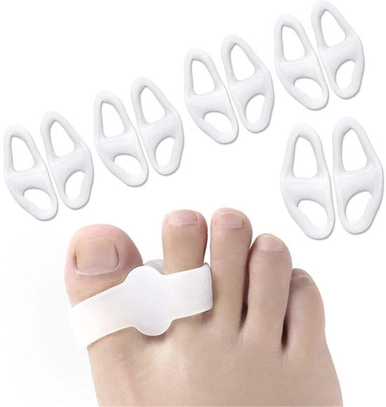 Correttore di Unione Plantare - 10 Pack - Materiale SEBS - Separatore di Tarsi con 2 Cinture