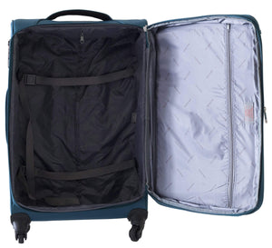 Trolley Valigia Bagaglio a Mano Morbida in Poliestere 4 Ruote TSA Ravizzoni Gin Tonic Blu