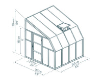 Veranda in Policarbonato Sun Room 2.7X2.7 m Bianco