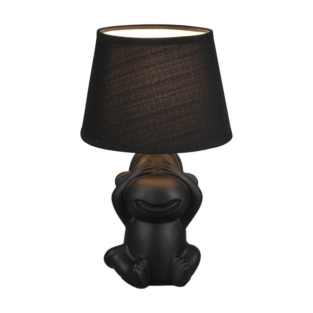 LÚZETE - LAMPADA DA TAVOLO IN CERAMICA NERA E14 KIBO