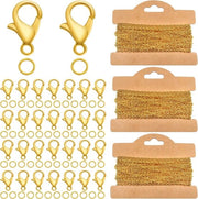 Catena per gioielli in oro giallo 2mm a metro - Materiali per la creazione di gioielli - Nastro di catena 15m