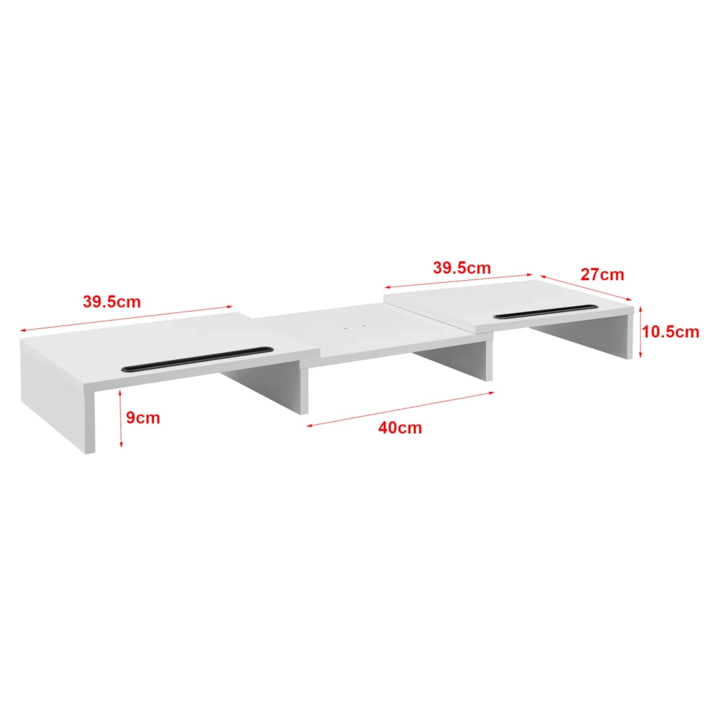 Supporto per monitor regolabile con supporto per laptop 79-111 cm bianco 03_0008222