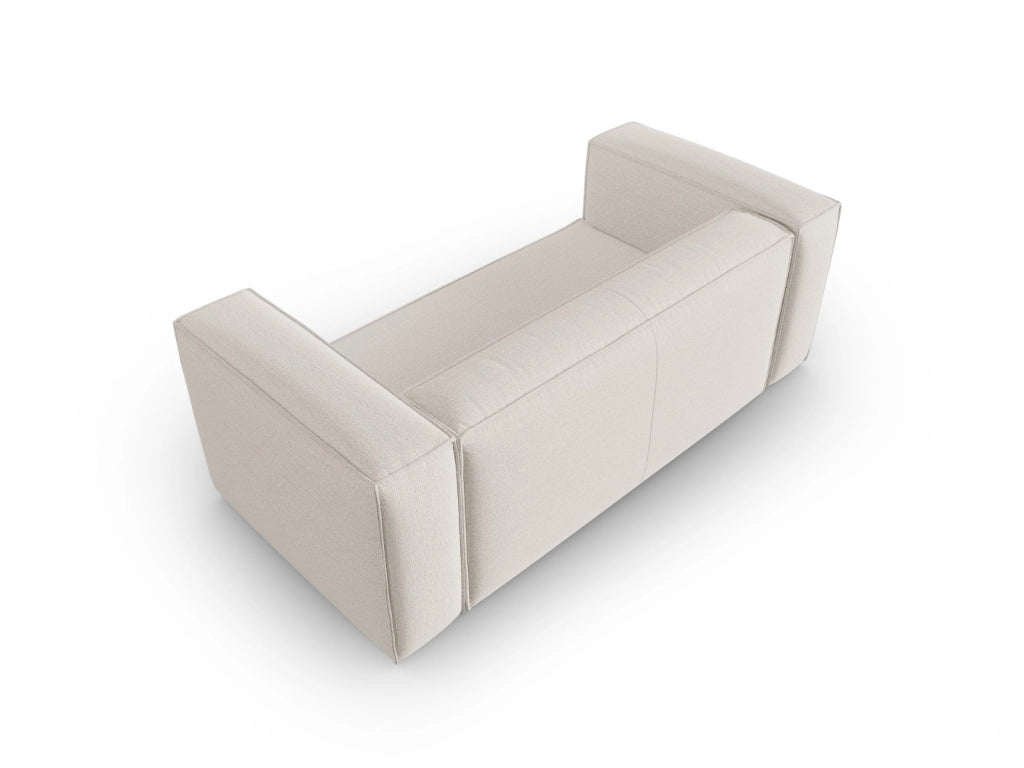 Cosmopolitan Design - Divano "Mackay" 2 posti in velluto strutturato avorio 