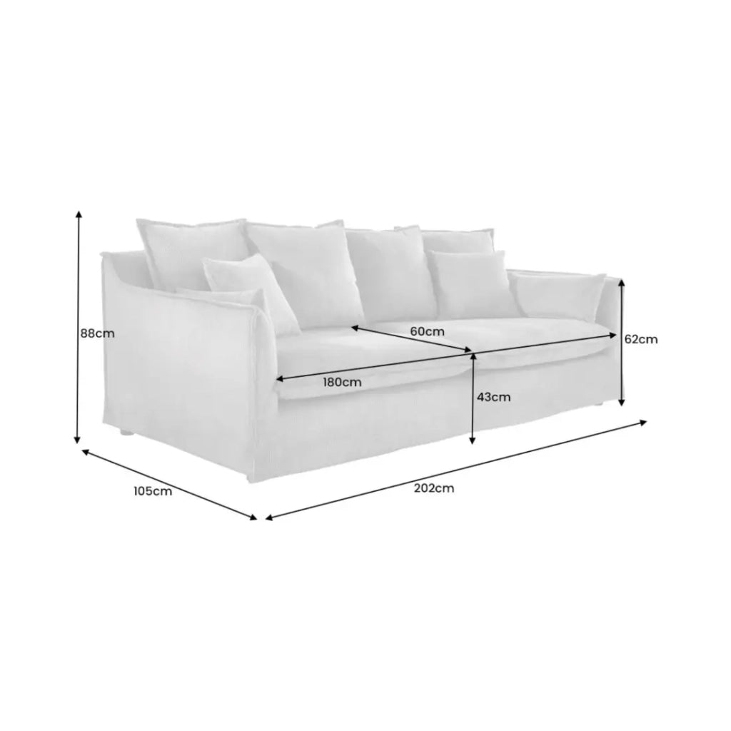 Divano ad angolo KALIA - Bianco - 5 posti - Angolo reversibile - contemporaneo