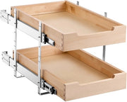 Sistema di ripristino a doppio strato in legno estensibile sotto il mobile 315x533x76mm