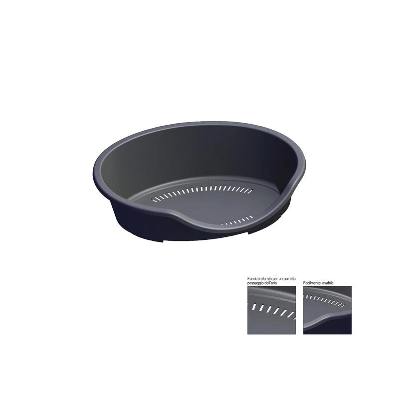 ZOOV LETTINO PER CANI/GATTI CM.95X70X29 GRIGIO- 1,0 pz