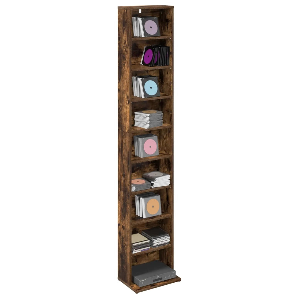 Mobile per CD Rovere Fumo 33 x 23,5 x 175 cm 8012650