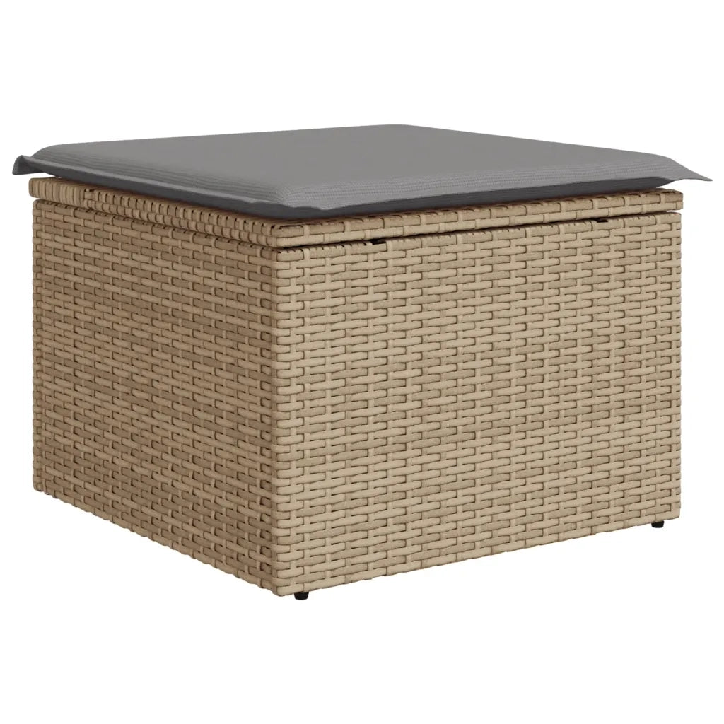 Set Divano da Giardino 6 pz con Cuscini Beige Misto Polyrattan 3255947