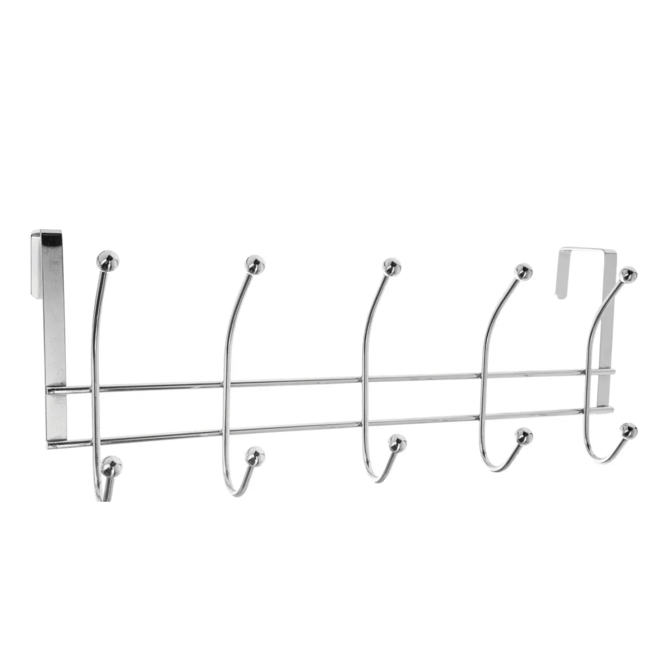 MENSOLA CON 10 GANCI ACCIAIO