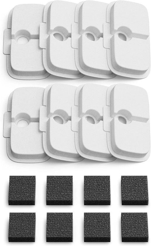 Pacchetto di 16 filtri di sostituzione per fontane per gatti, filtri per fontane per gatti con spugne per filtro, compatibile con Dockstream fontana per gatti da 2,5 litri con codici PLWF005/PLWF115/PLWF105