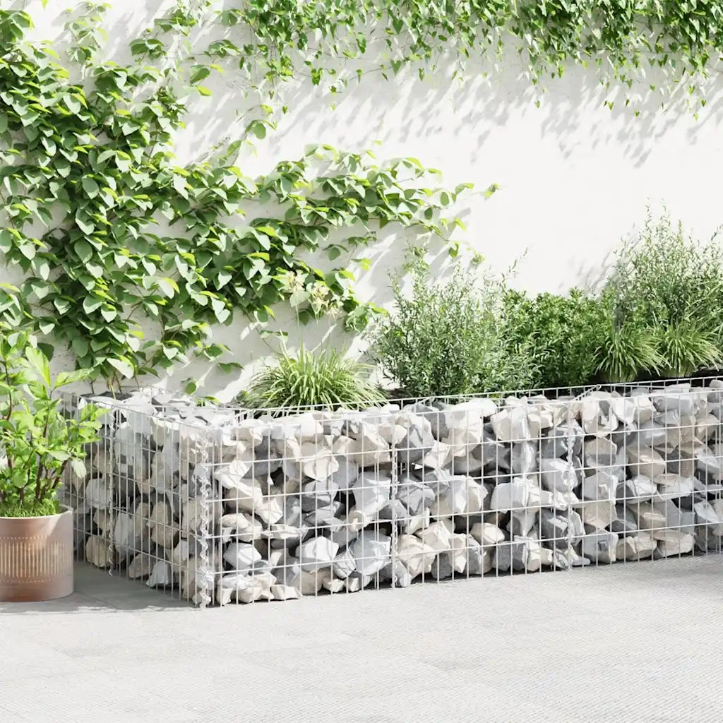 Gabbione con Copertura in Acciaio Zincato 600x50x50 cm 143581