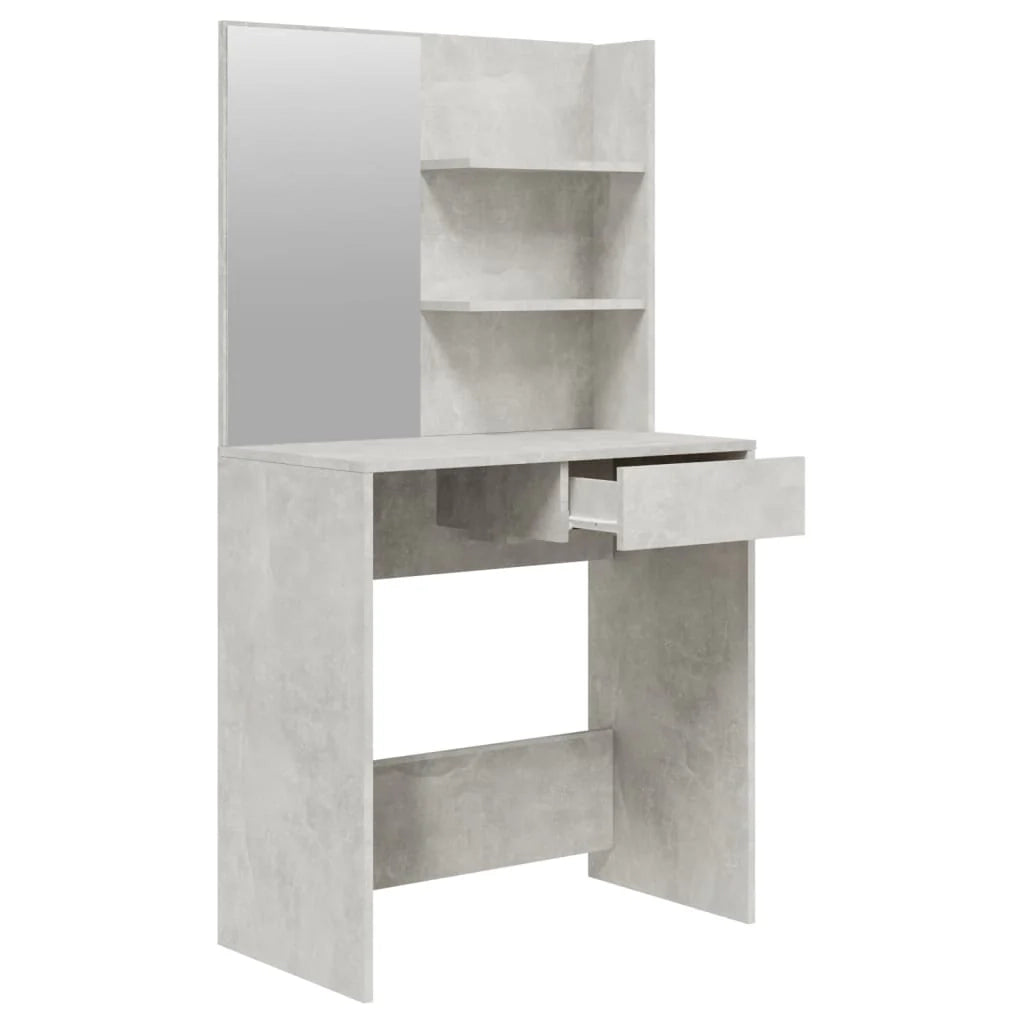Set da toeletta dal design contemporaneo 74,5 x 40 x 141 cm grigio cemento 02_0006293