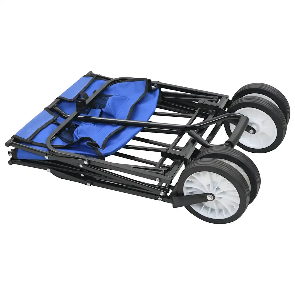 Carrello Pieghevole a Mano in Acciaio Blu CFW8580933