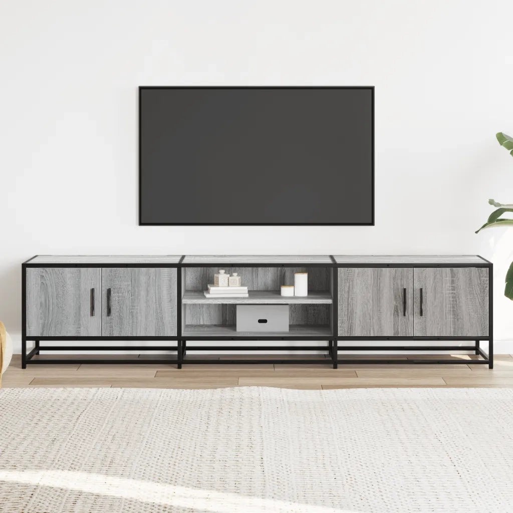 Mobile Porta TV Grigio Sonoma 180x35x41 cm in Truciolato 3300778