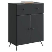 Credenza | Madia | Buffet da pranzo | Armadio da pranzo Nero 66 x 34,5 x 90 cm Legno ingegnerizzato