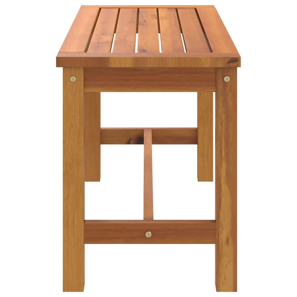 Panca da giardino mobili da esterno per patio terrazza 80 x 35 x 45 cm legno massello di acacia 02_0011332